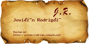 Jovián Rodrigó névjegykártya